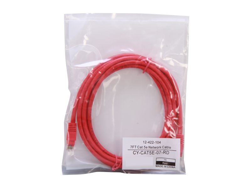 Coboc CY-CAT5E-07-RD 7 ft. 350Mhz UTP Network Cable