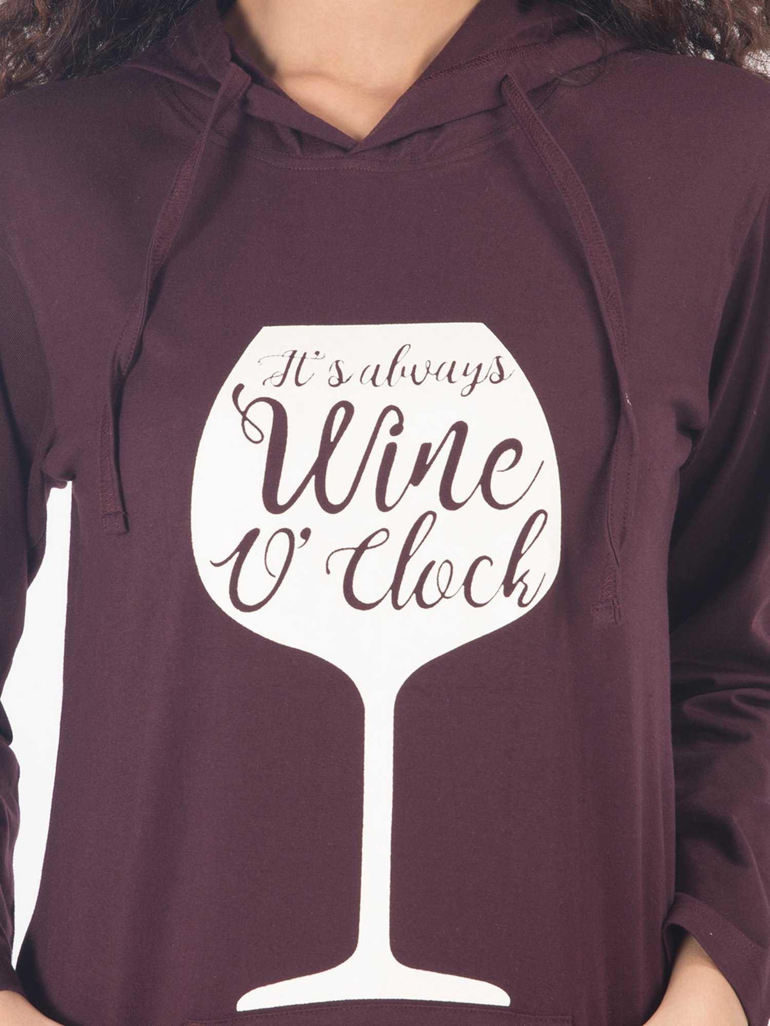 Nite Flite Maroon Graphic Print Sleepshirt