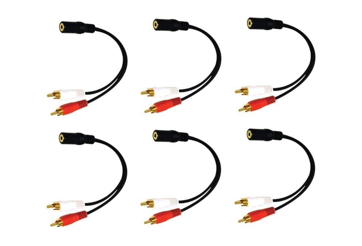 Comprehensive Cable MPS-2PP-10ST 10' Standard Series 3.5mm Stereo Mini Plug to 2 RCA Plugs Audio Cable