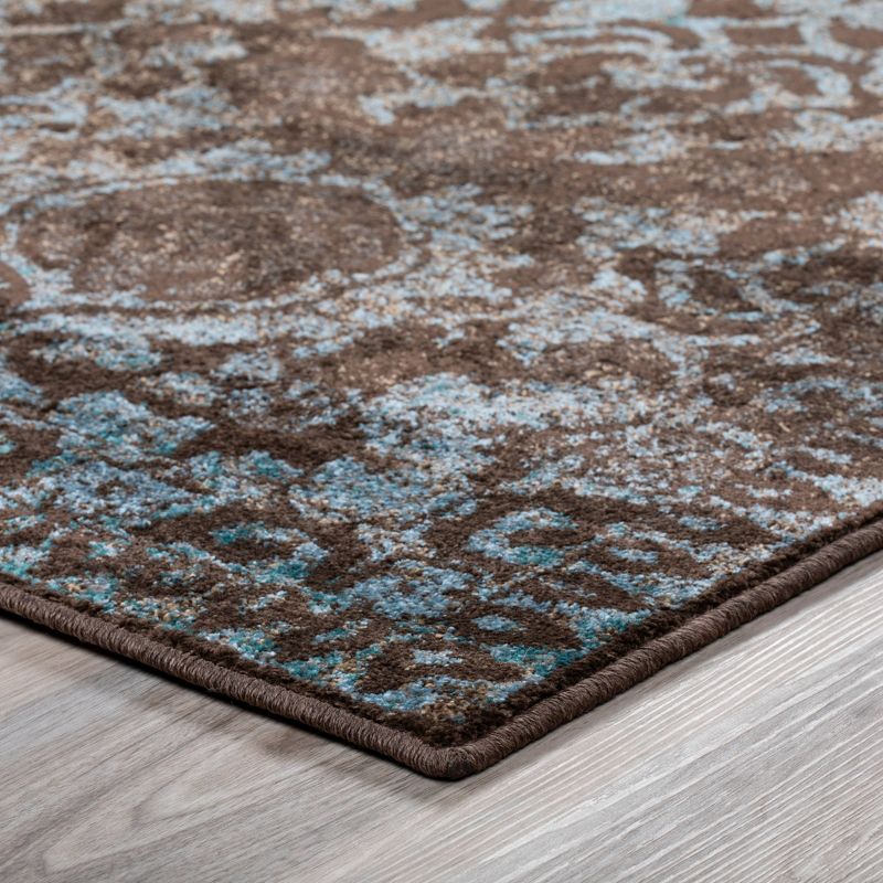 5'3"X7'7" Chocolate Abstract Woven Area Rug - Addison Rugs