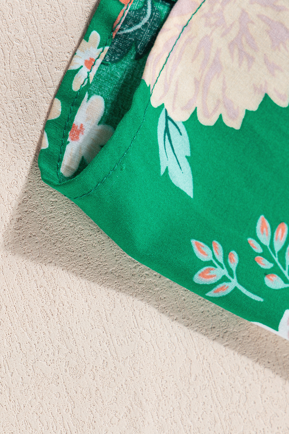 Multicolor Boho Floral Collared Long Sleeve Dress