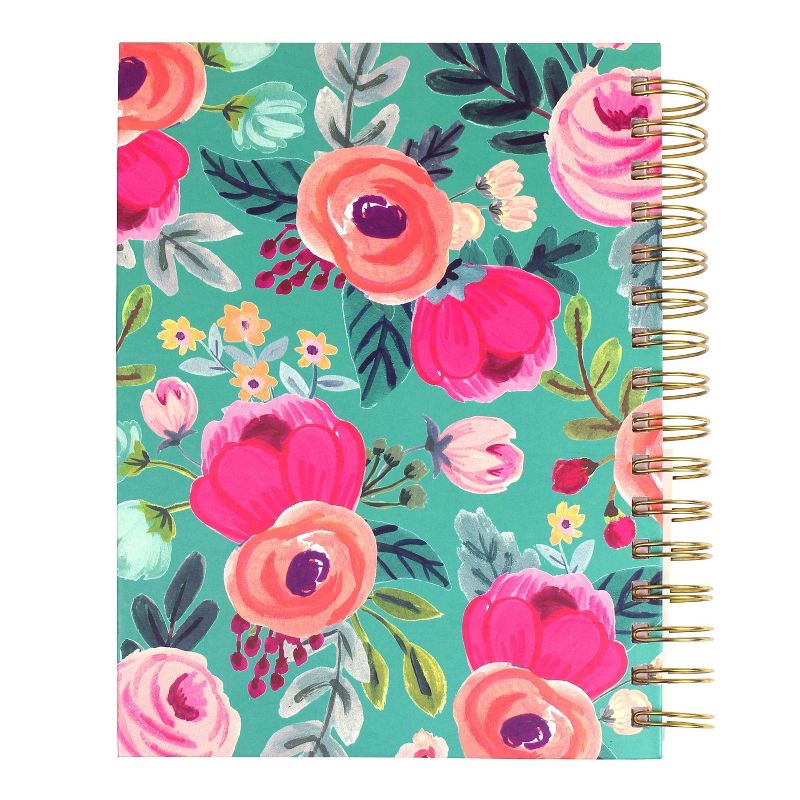 greenroom Lined Journal Hardcover Floral - Turquoise