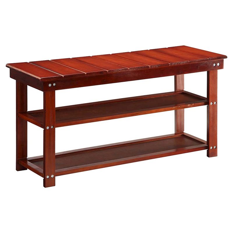 Oxford Utility Mudroom Bench Cherry - Breighton Home