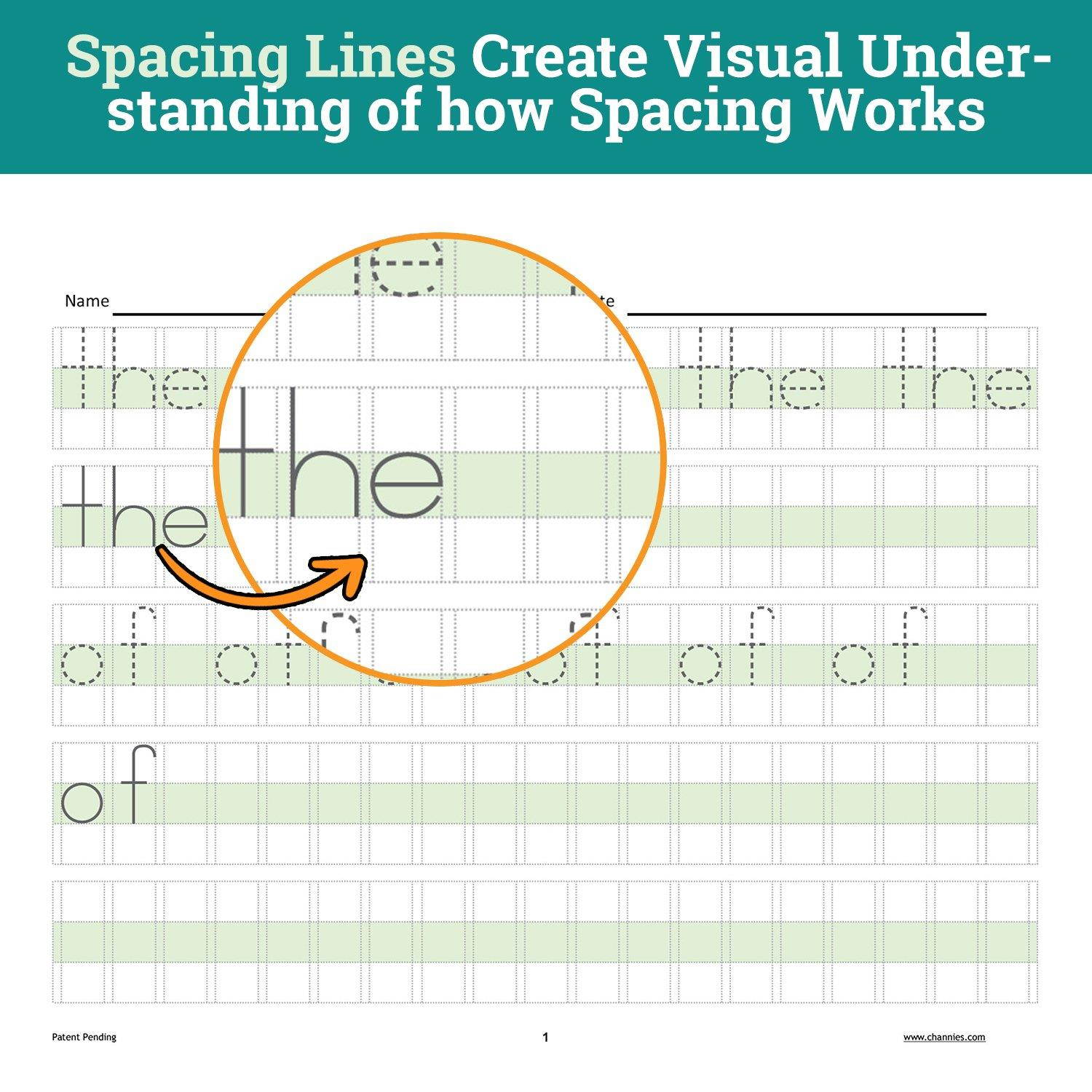 Channie&rsquo;s Practice Handwriting & Printing Paper Workbook One Page A Day, 250 Pages Front & Back, 125 Sheets, Grades PreK &ndash; 1st, Size 8.5  x 11