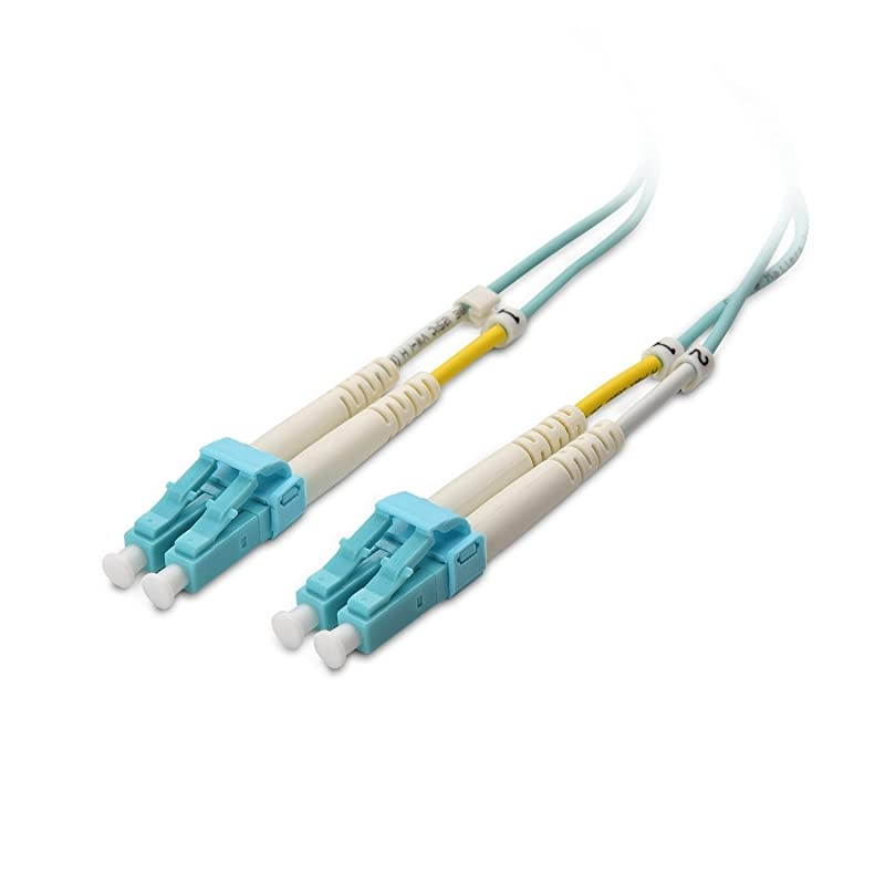 10Gb 40Gb OFNP Plenum Rated Multimode Duplex 50/125 OM4 Fiber (Fiber Optic Cable, LC to LC Fiber Patch Cable) 1m