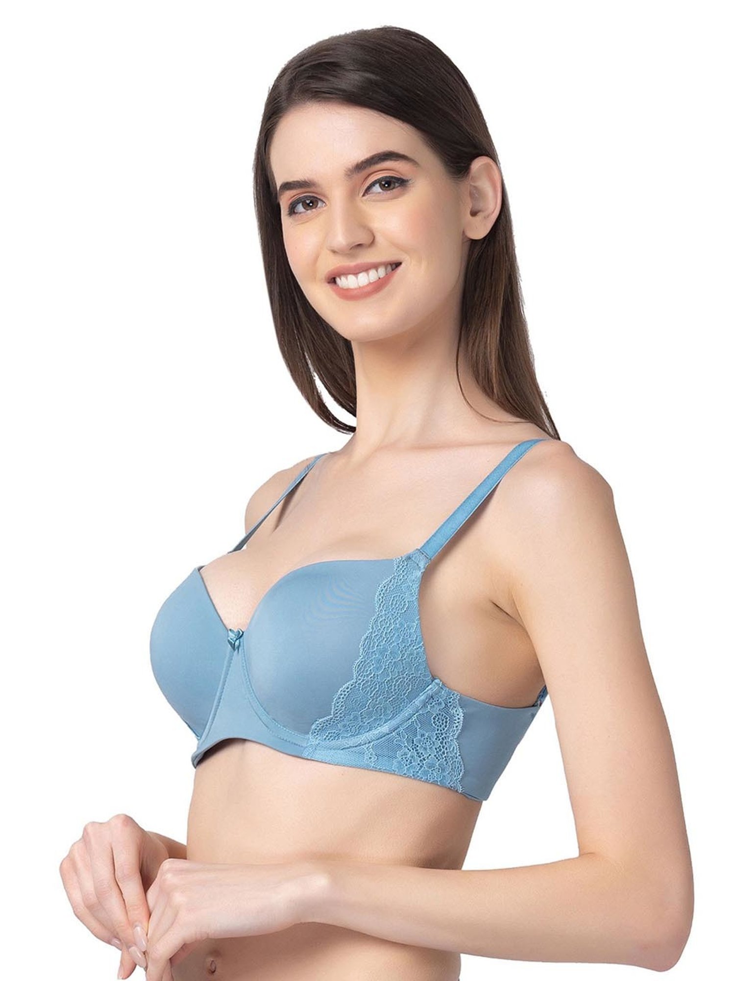 Candyskin Blue Full Coverage T-Shirt Bra