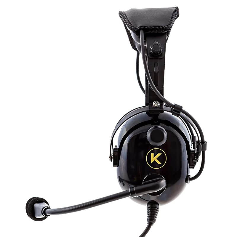 KA-1 Premium Gel Ear Seal PNR Pilot Aviation Headset with MP3 Support and Carrying Case