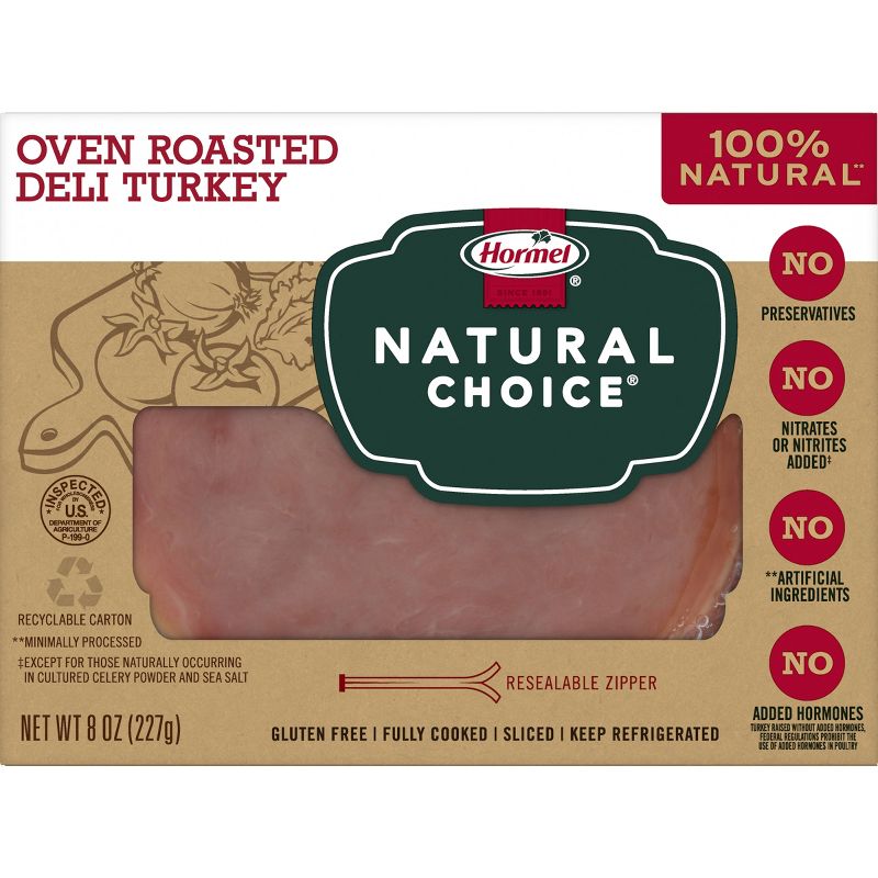 Hormel Natural Choice Sliced Oven Roasted Deli Turkey - 8oz