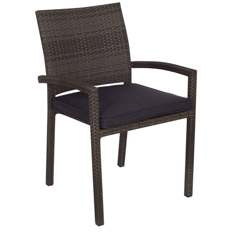 Winston 11pc Patio Eucalyptus Wood Wicker Dining Set - International Home Miami