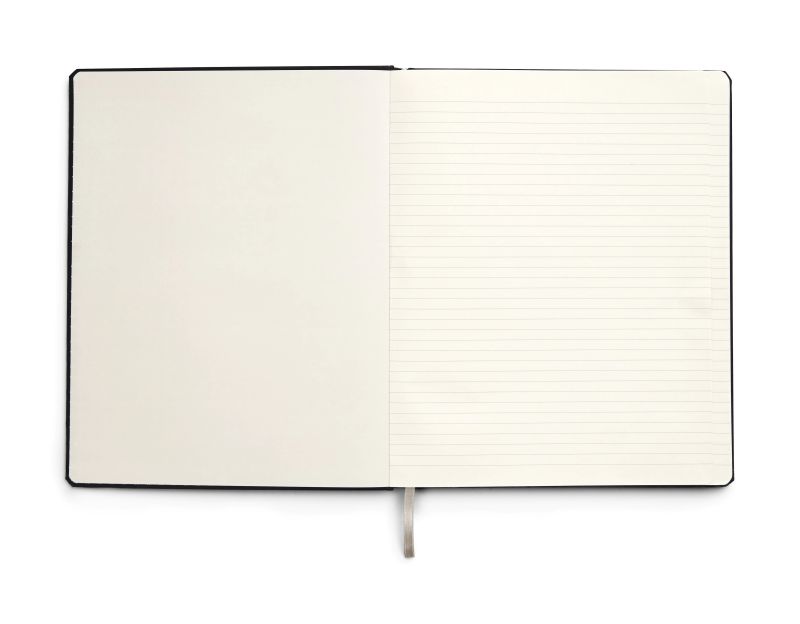 TRU RED Large Hard Cover Ruled Journal Black TR54768