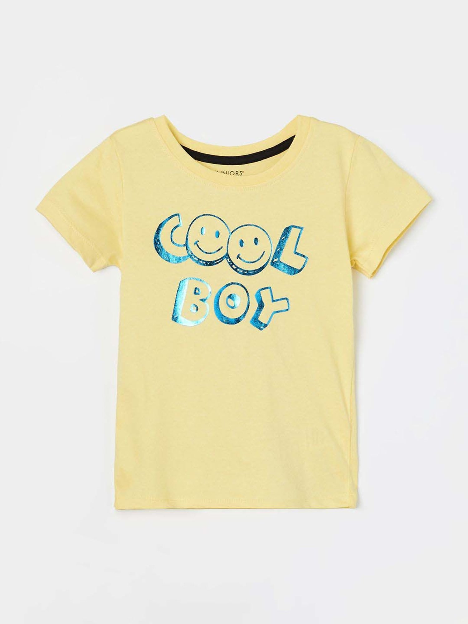 Juniors by Lifestyle Boys Yellow Cotton Graphic T Shirt
