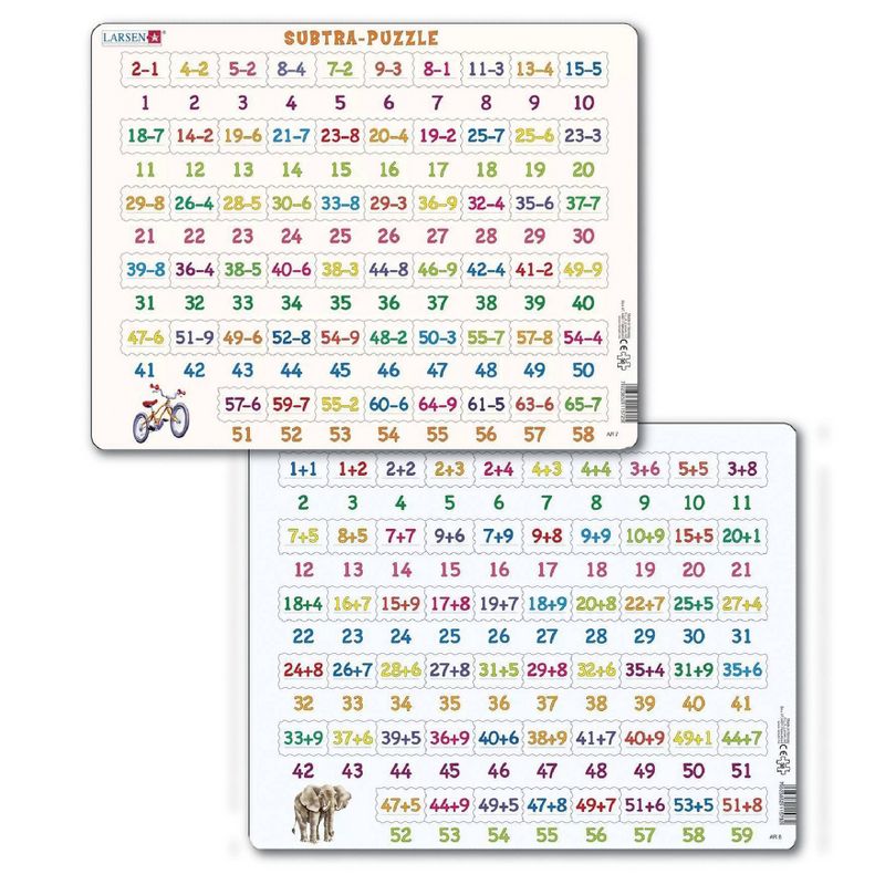 Larsen Puzzles Addition & Subtraction Kids Puzzle Set - 2pk