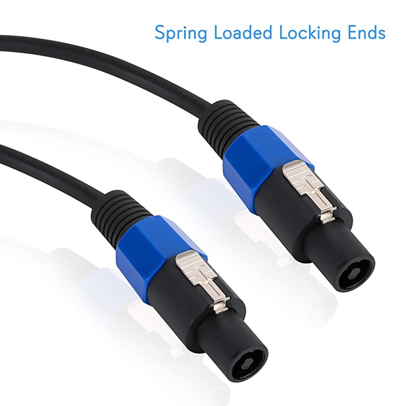 Speakon to Speakon Audio Cord 50 ft 12 Gauge Male Speakon Connector to Male Speakon Connection Black Heavy Duty Professional Speaker Cable Wire Delivers Sound  Pro PPSS50