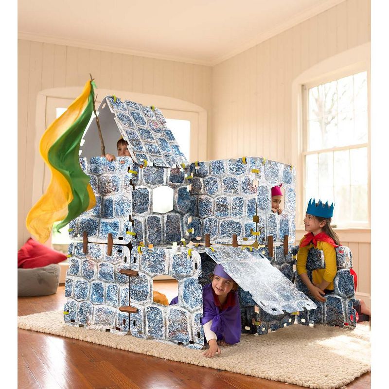 HearthSong 16-Panel Castle Fantasy Forts Kit Indoor Building Kit for Kids