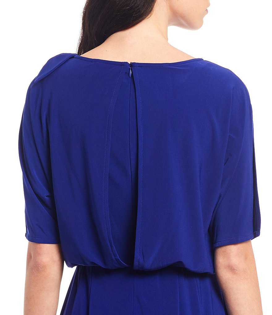 Vince Camuto Short Sleeve Tie Shoulder Blouson Jumpsuit