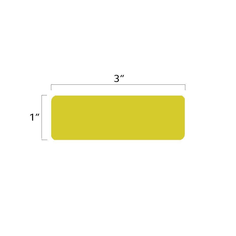 ChromaLabel 1 x 3 inch Color-Code Labels | 250/Dispenser Box (Yellow)