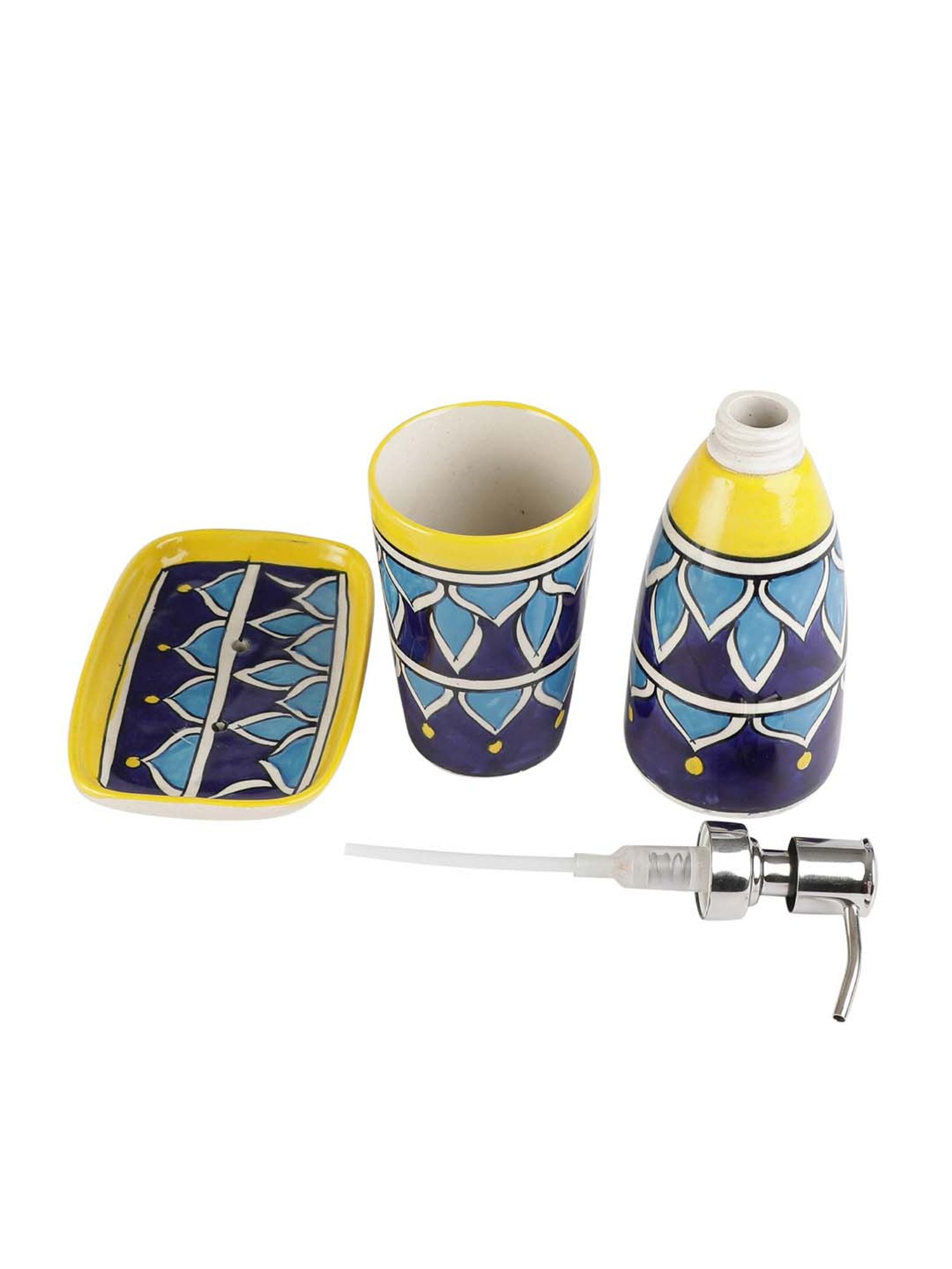 VarEesha Aztec Multicolor Ceramic Bath Accessories - Set of 2