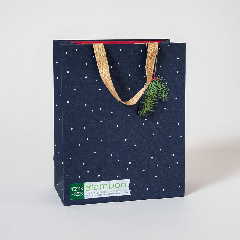 Bamboo Dotty Gift Bag Blue - IG Design Group