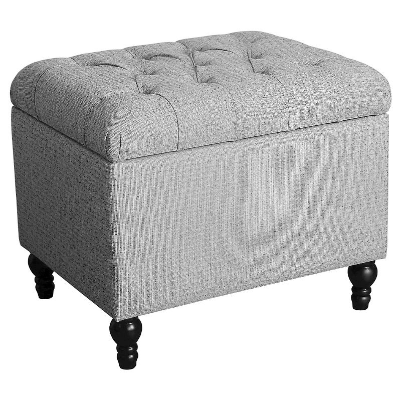 Medium Tufted Storage Ottoman - HomePop