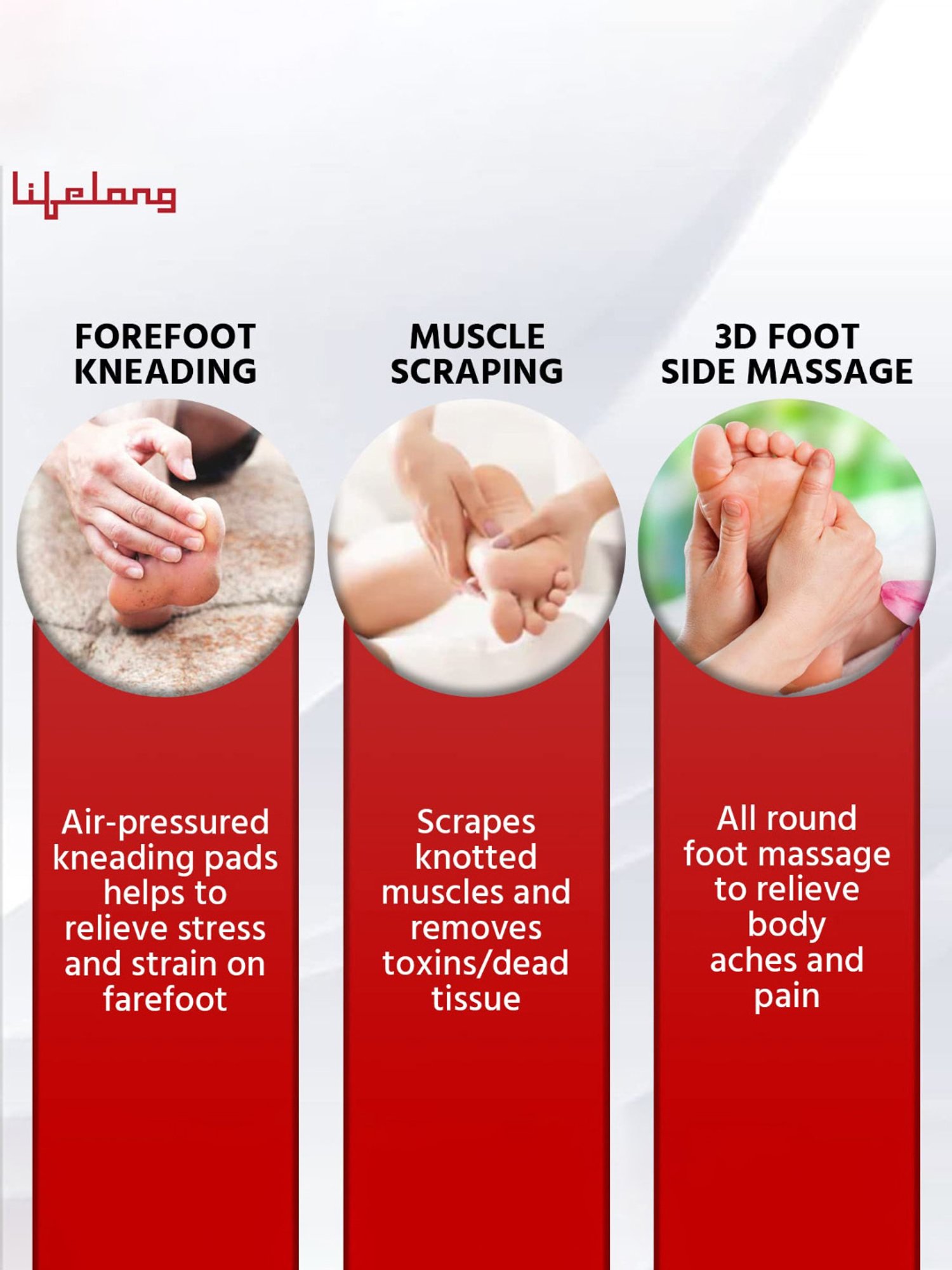 Lifelong LLM360 Foot Massager (Matte Grey)