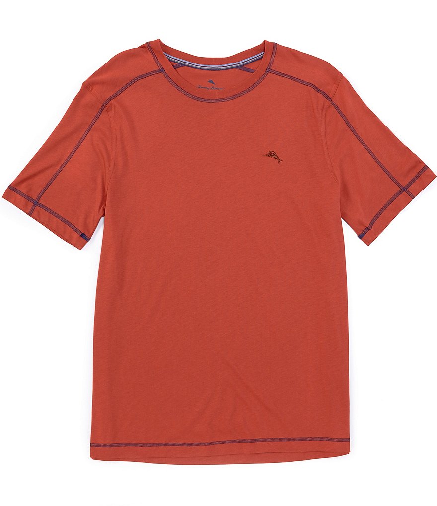 Caribbean Solid V-Neck Short-Sleeve Tee