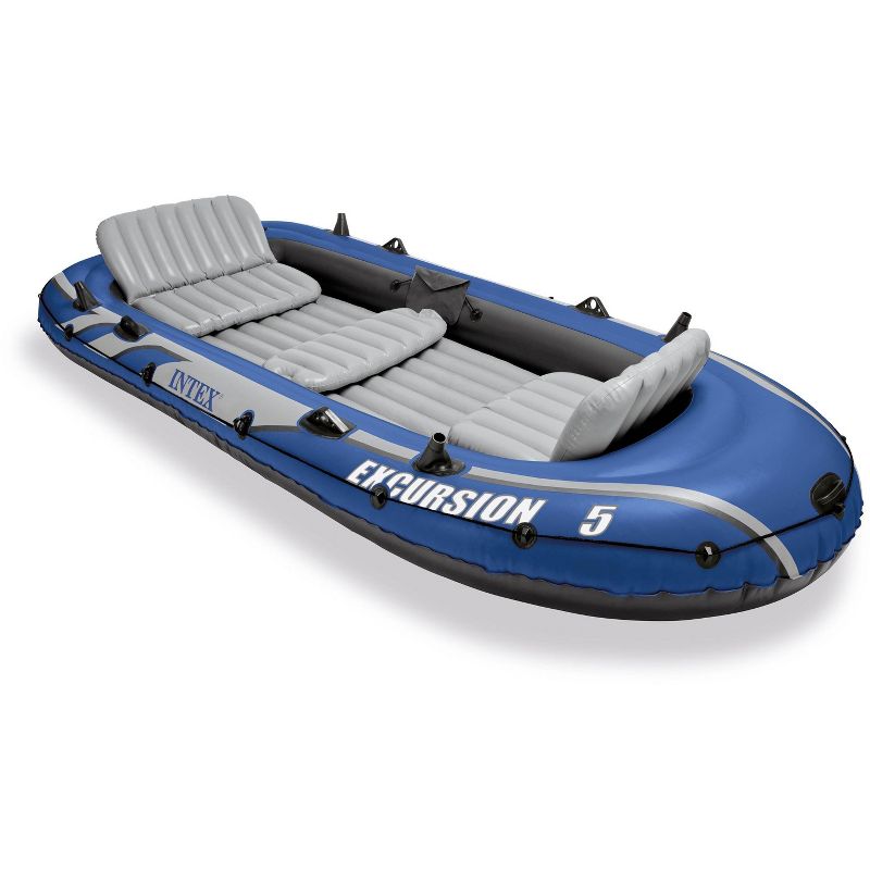 Intex Explorer 200 Inflatable 2 Person River Boat Raft Set with 2 Oars & Pump