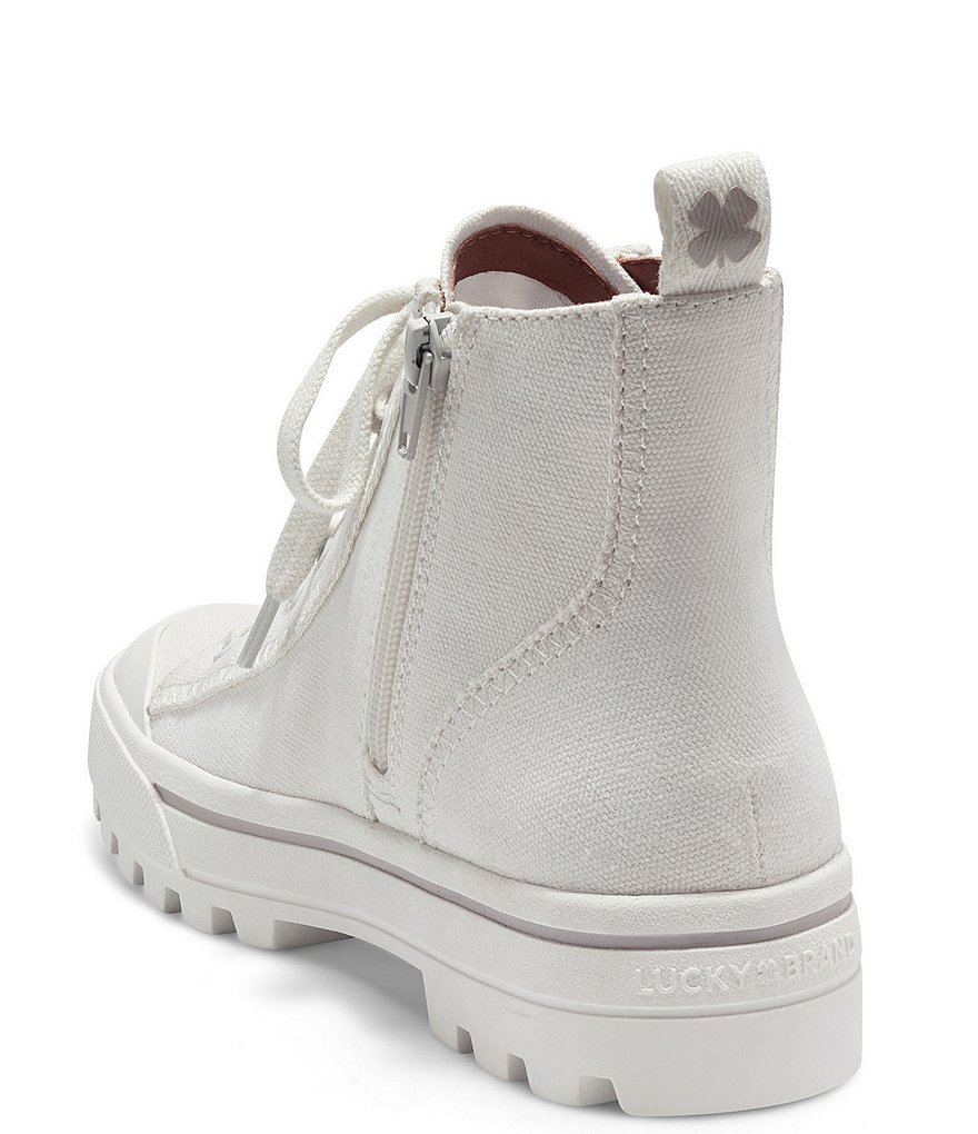 Lucky Brand Eisley High Top Lugged Canvas Lug Sole Sneakers