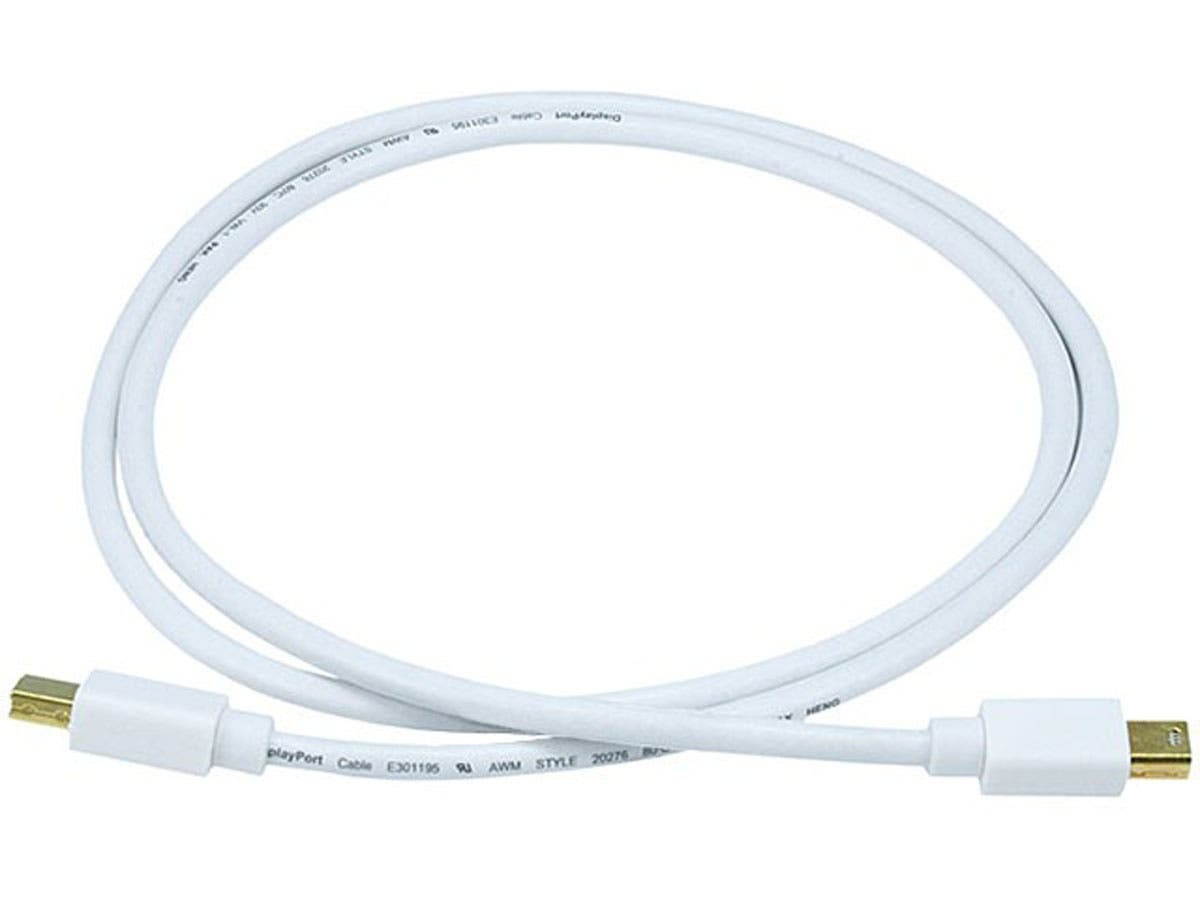Monoprice Mini DisplayPort Cable - 3 Feet - White | Gold Plated, 32AWG, Pure Copper Conductors