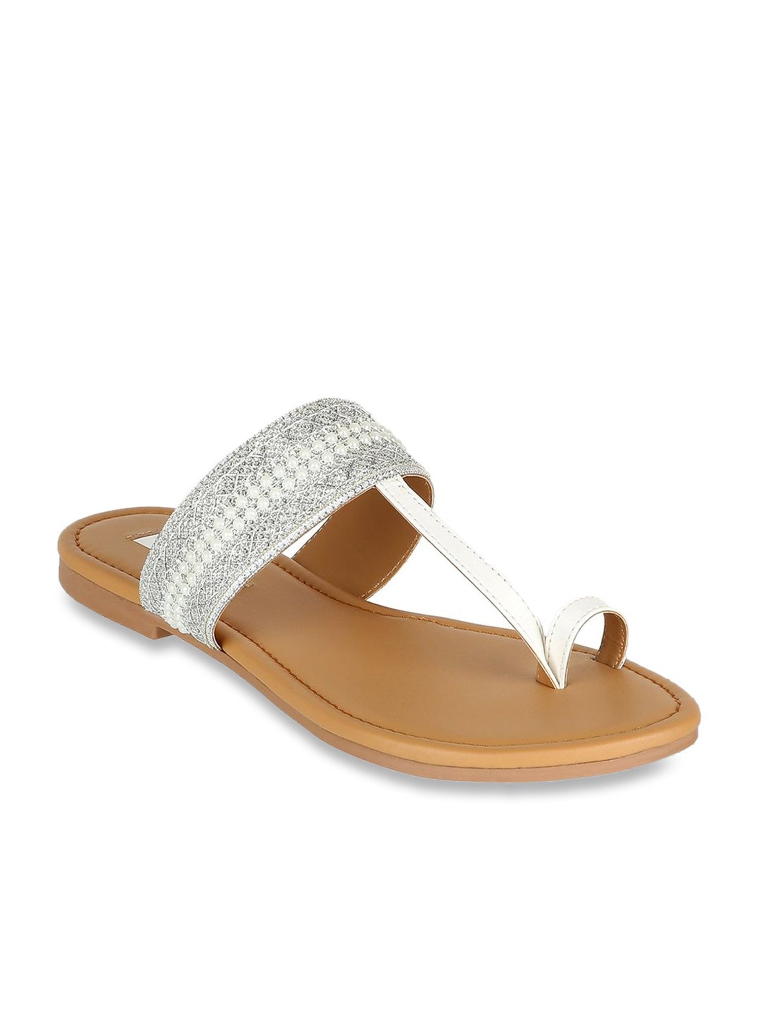 Elle Women's White Toe Ring Sandals