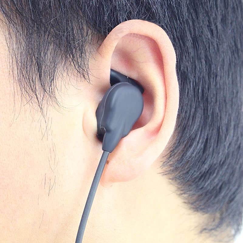 2 Way Radios Headset 2 Pin Ear Bone Vibration Tactical Helmet Earpiece for Baofeng UV5R UV82 H777 RT22 RT21 Walkie Talkie 1 Pack