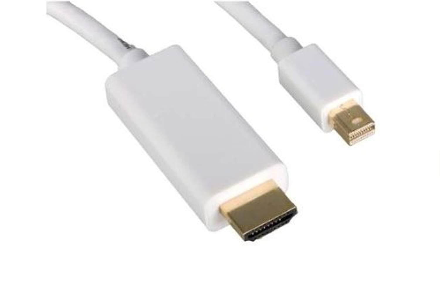 AYA 10Ft (10 Feet) Mini DisplayPort/Thunderbolt to HDMI (HDTV, External Monitor) Male Cable w/Audio Output for Macbook Pro, Air, iMac