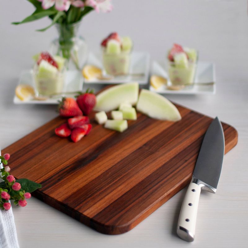 Architec Madeira Teak Edge-Grain Large Utility Cutting Board 12.25"x14.5"x.75"