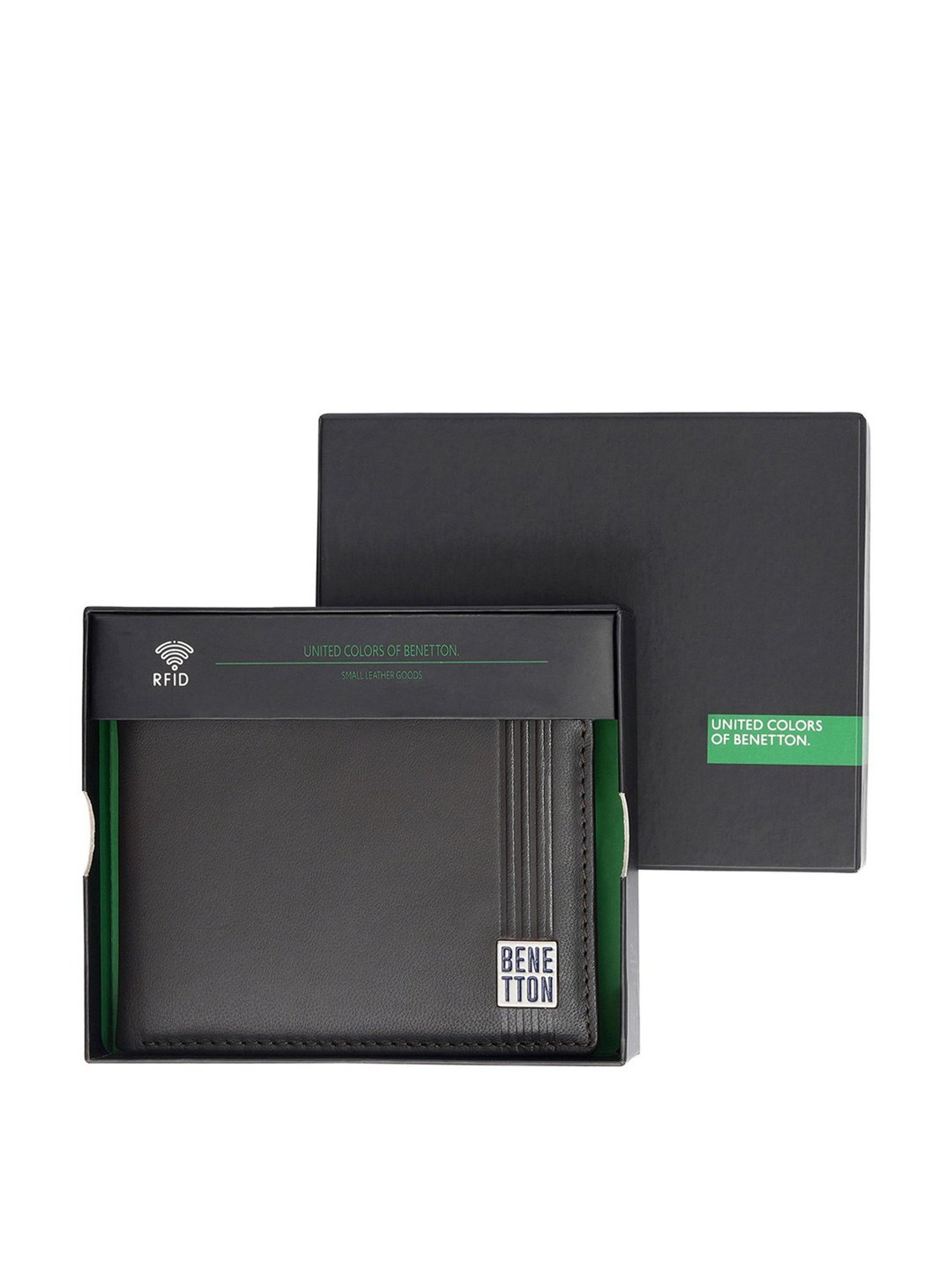 United Colors of Benetton Rembla Black Casual Leather Bi-Fold Wallet For Men