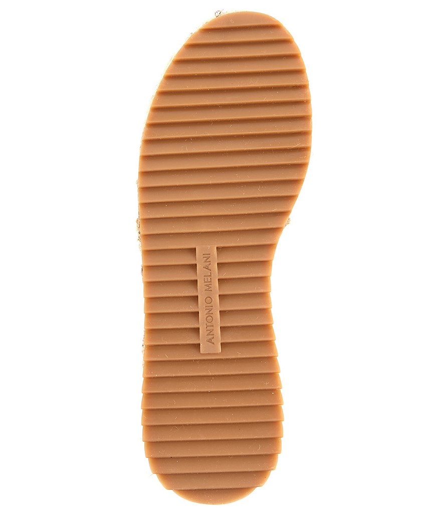 Antonio Melani Fosterr Leather Ankle Strap Espadrille Wedges