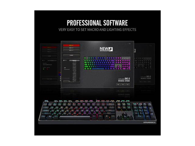1STPLAYER RGB Gaming Mechanical USB Wired Keyboard DK5.0 Blue Switch Ergonomic 104 Keys NKRO Full Size Customizable Backlight LED Computer Laptop Keyboard for Windows PC Gamers (White)