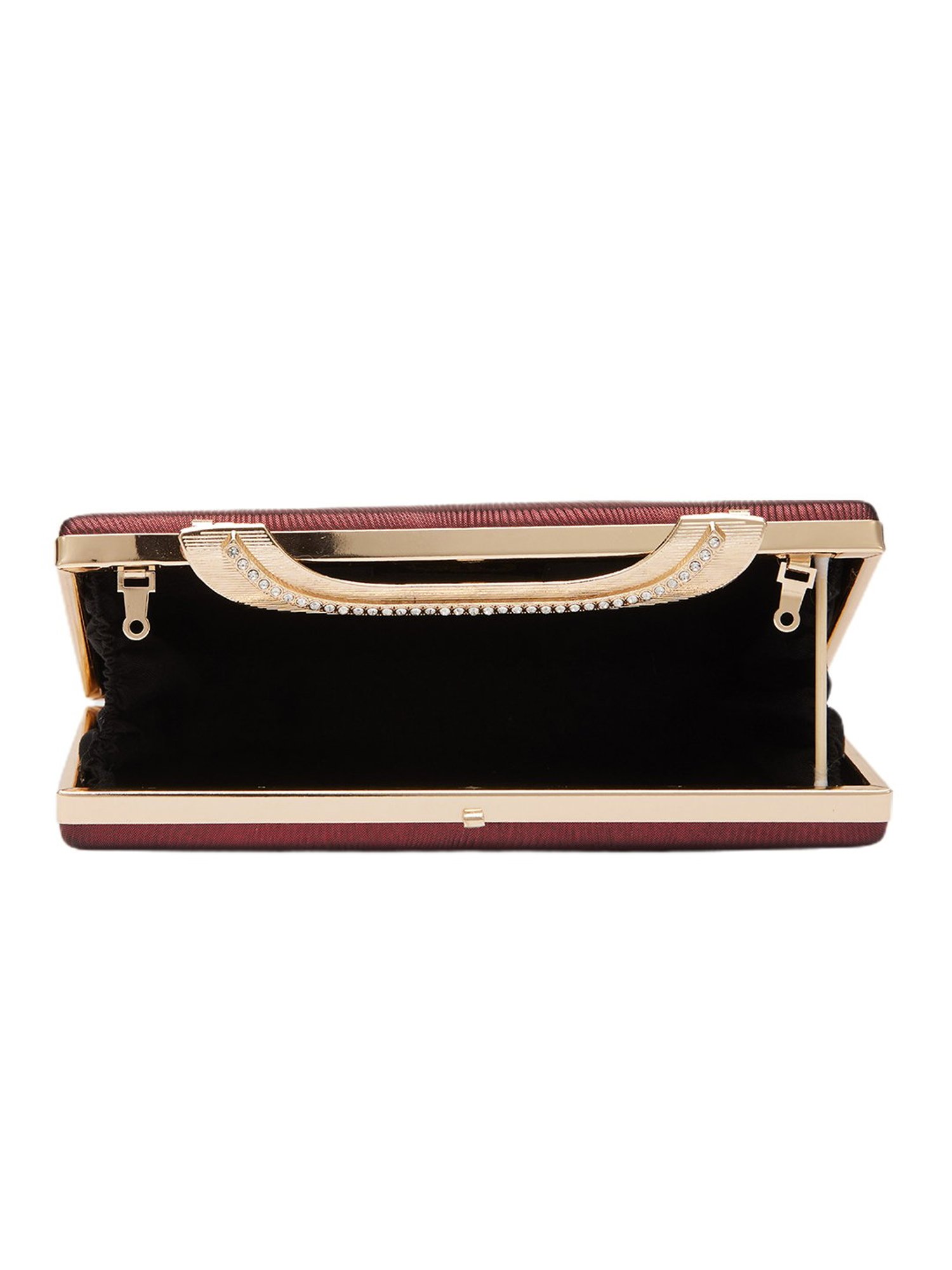 Globus Red Embellished Small Party Box Clutch