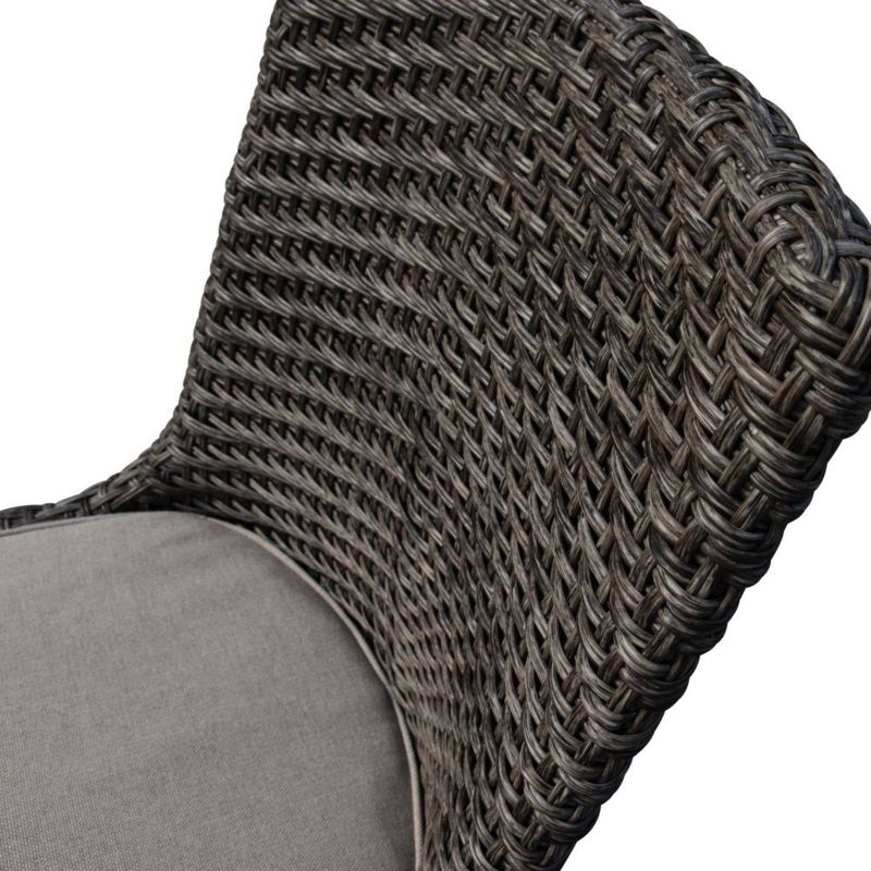 Cosmos FSC Teak 7pc 84" Rectangle Dining Set - Taupe - Courtyard Casual