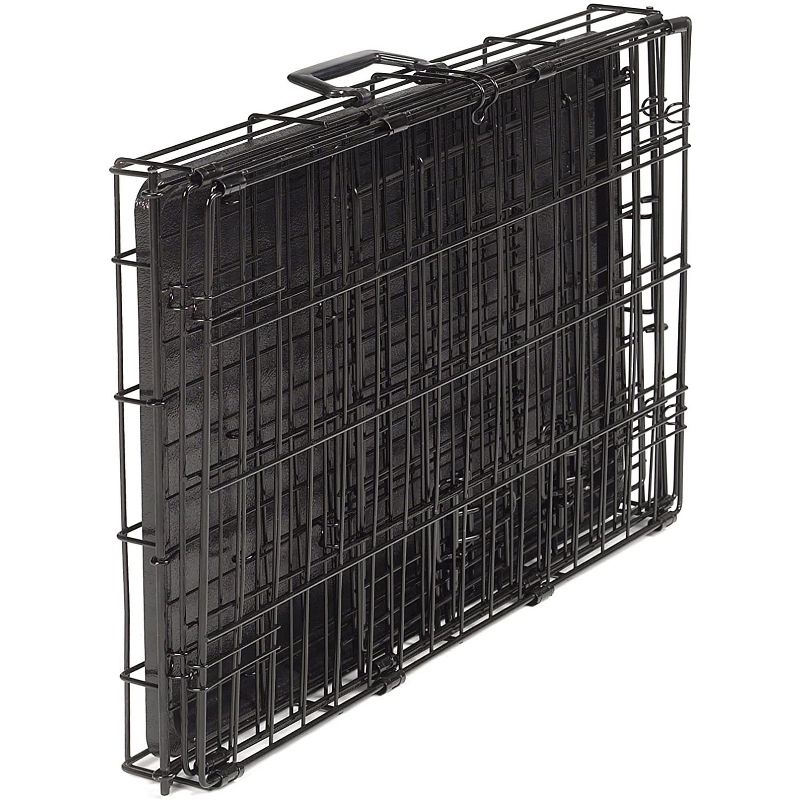 ProSelect Foldable Pop Up Highly Secure Portable Travel Friendly Easy Durable Small Wire Lightweight Dog Crate with Removable Tray, Black