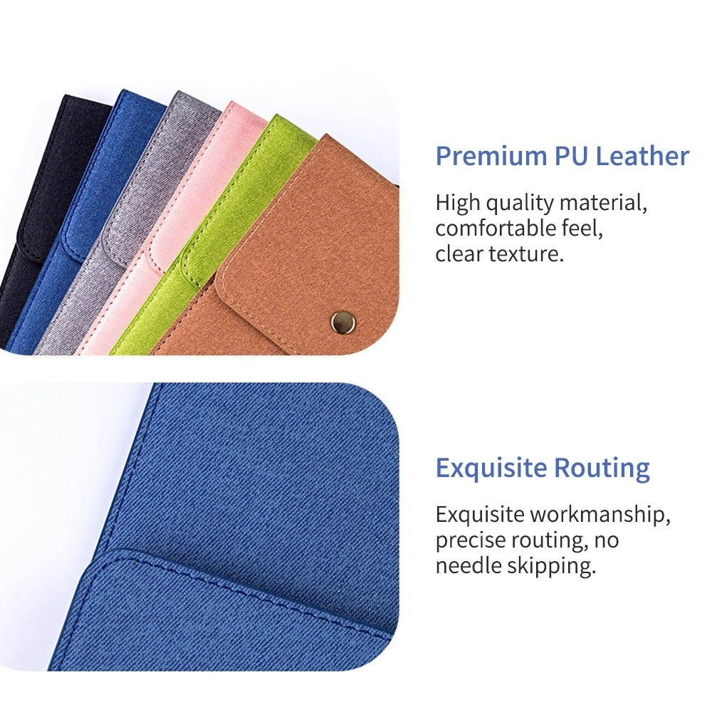 Creative PU Leather Portfolio A4 File Pouch Document Bag Contract Invoice Bill Storage Organizer for Office