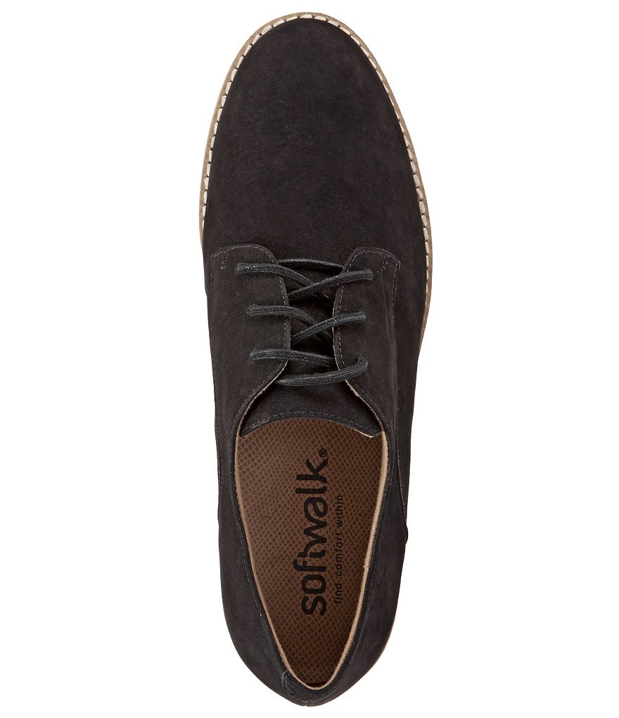 SoftWalk Willis Embossed Soft Leather Oxford Sneakers