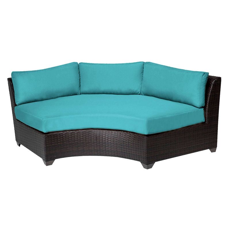 Barbados 12pc Patio Curved Sectional Seating Set with Cushions - Aruba - TK Classics