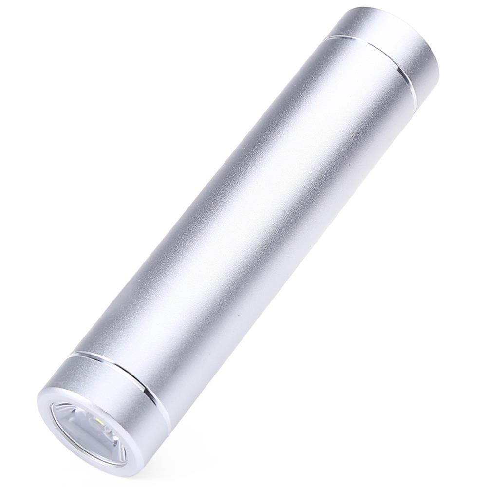 Portable Charger Power Bank 2600mAh Metal Cylinder Floodlights Mobile External Battery Charging Station