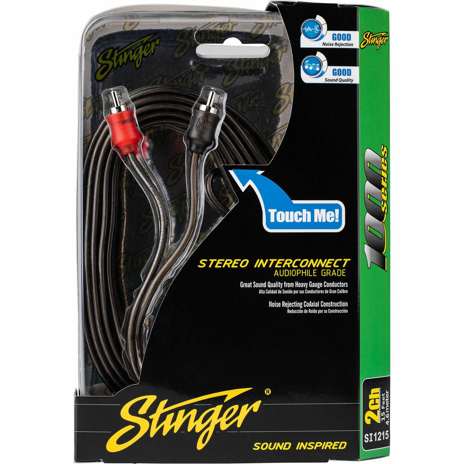 Stinger SI1215 15 ft. 1000 Series 2  Channel RCA Cable