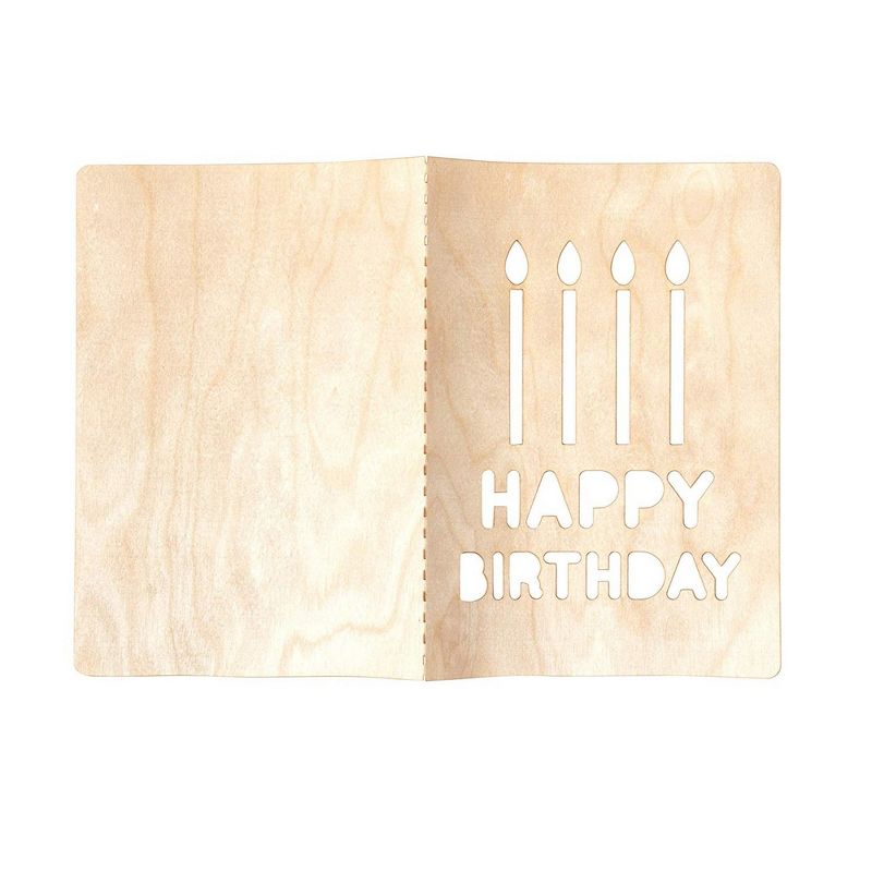 Juvale 6-Pack Wooden All Occasion Birthday, Thank You & Welcome Greeting Cards with Envelopes 5x7 in