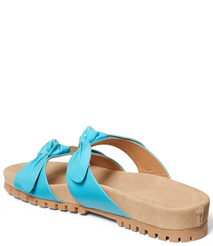 Jack Rogers Rose Double Knot Comfort Leather Lug Sole Sandals