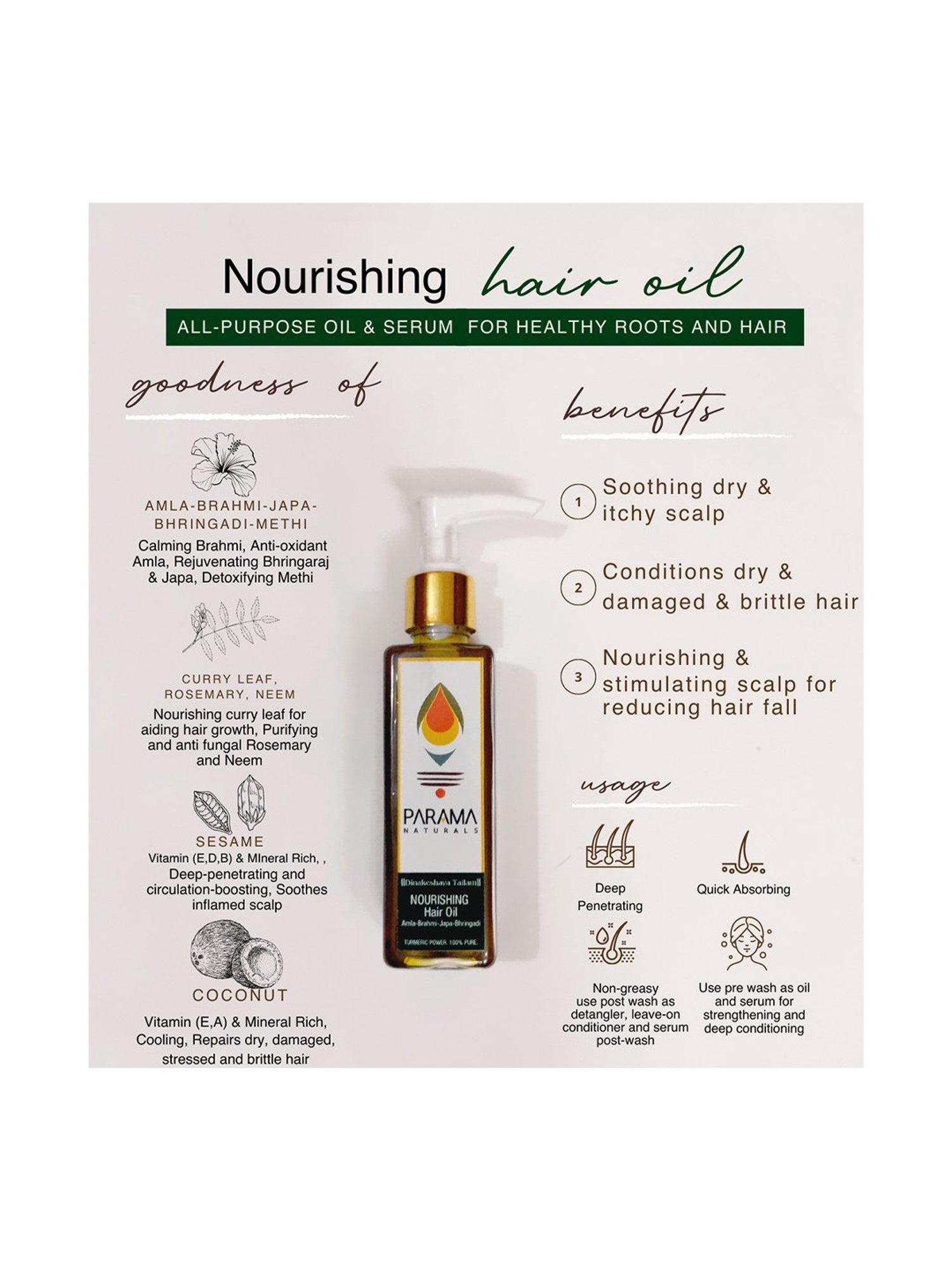 Parama Naturals Nourishing Hair Oil - 100 ml