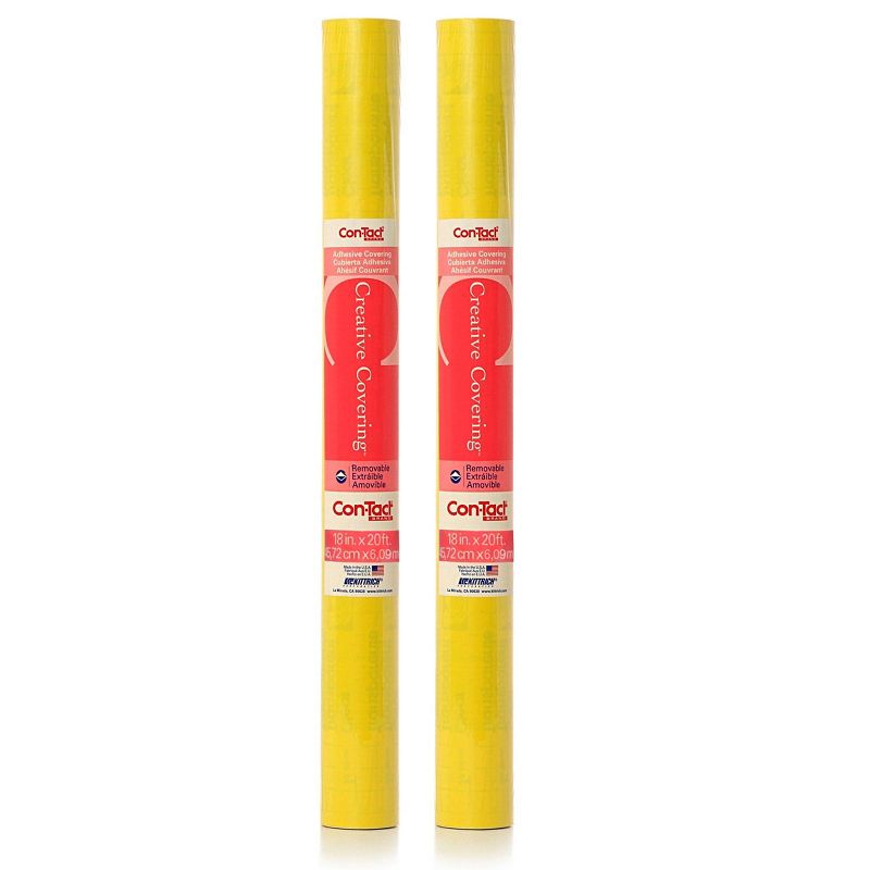 Con-Tact 2 Rolls 18"x20' Creative Covering Adhesive - Yellow