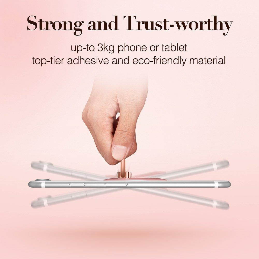 ESR Phone Ring Stand with Bling Crystals, 360&deg; Rotation Ring Holder Finger Grip [Washable] [Removable] Universal Zinc Alloy Kickstand for iPhone 7 7 Plus 6s Galaxy S8 S7 Edge- Rose Gold