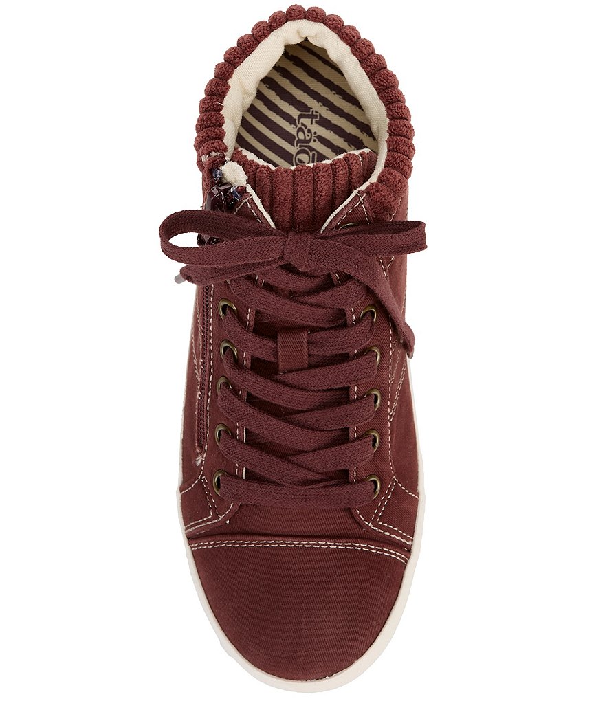 Taos Footwear Startup Hi-Top Vintage Lace-Up Sneakers