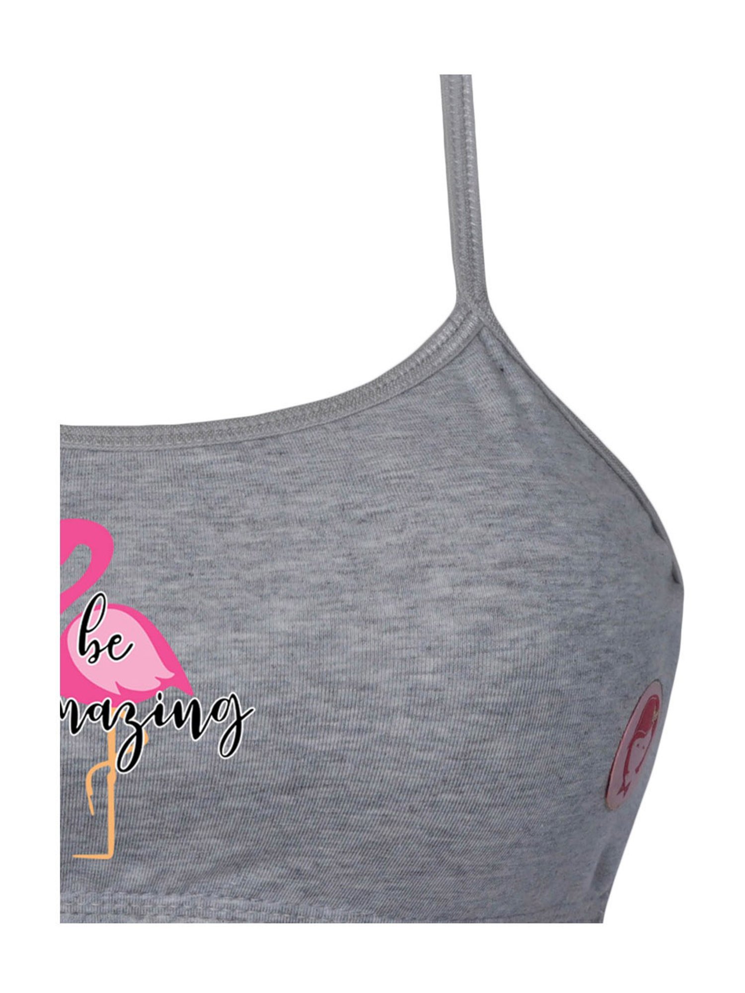 D'chica Kids Multicolor Cotton Printed Bras - Pack of 2